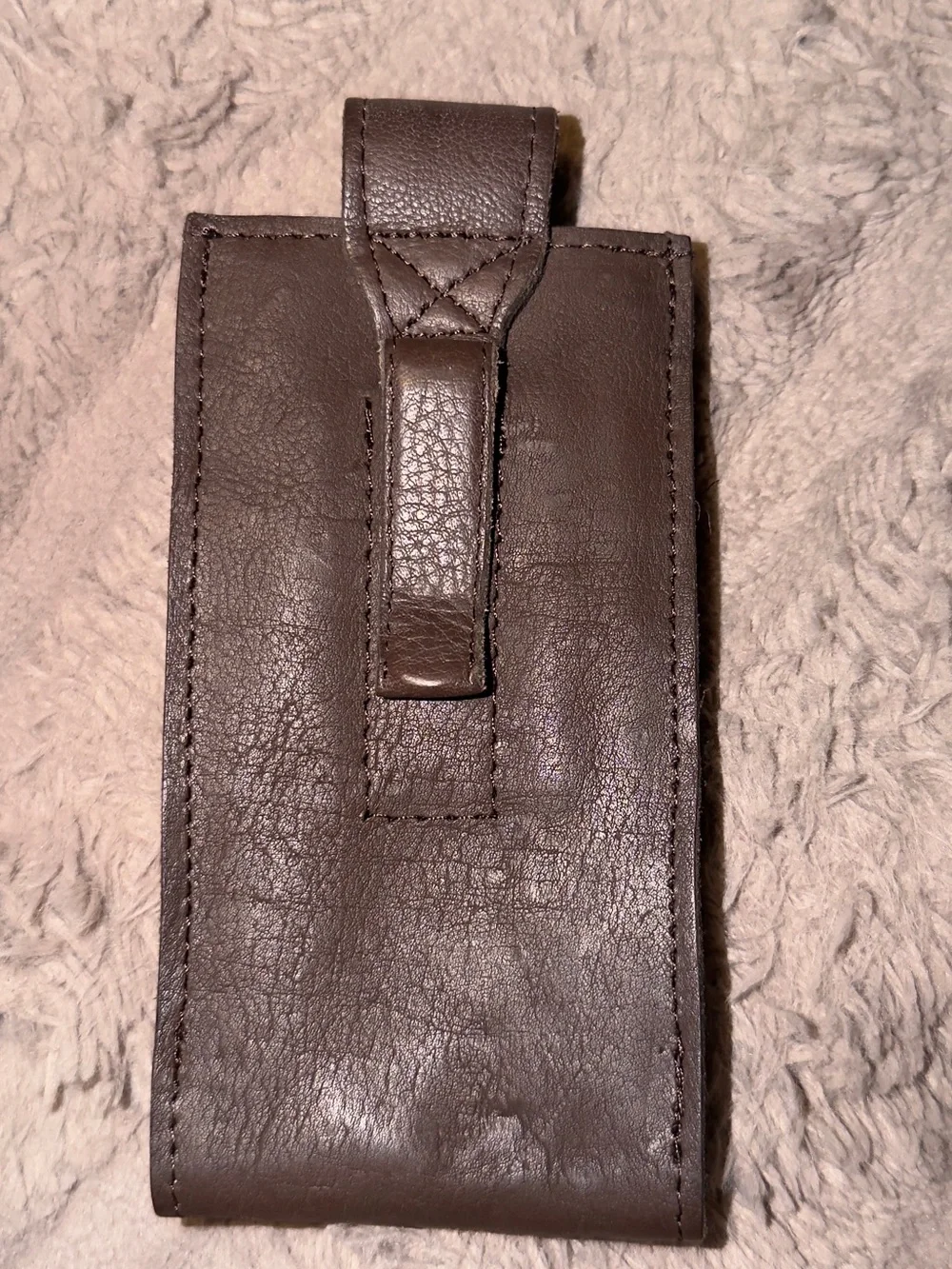 American West brown leather cowhide case belt clip western studded pouch